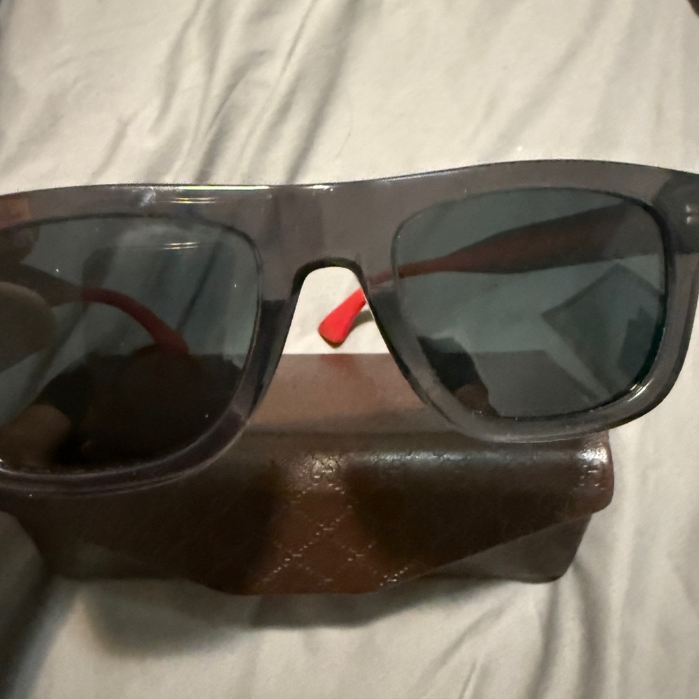Gucci Black and Red Sunglasses